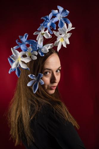 Bloomin Carousel Periwinkle headpiece